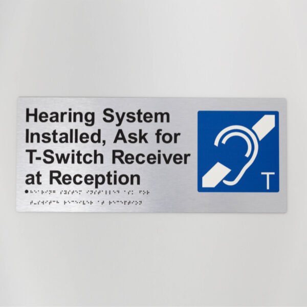 Roger Hearing augmentation sign braille