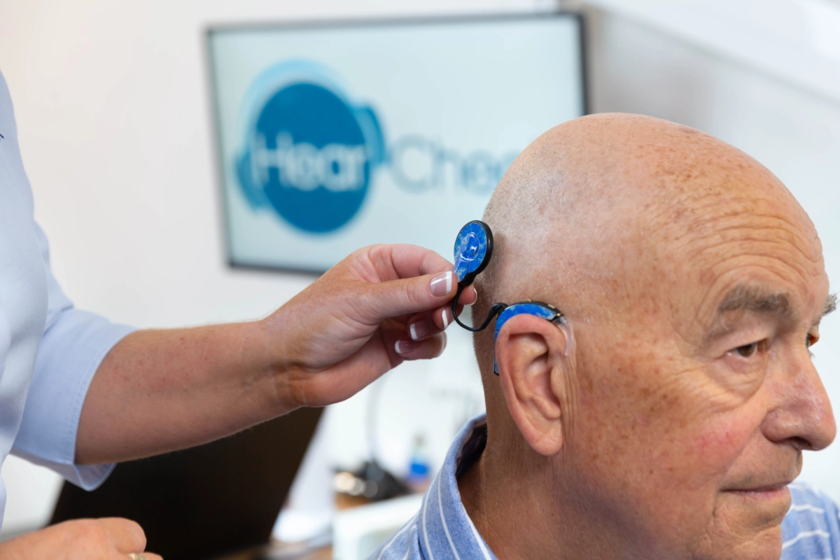 Cochlear implant for man